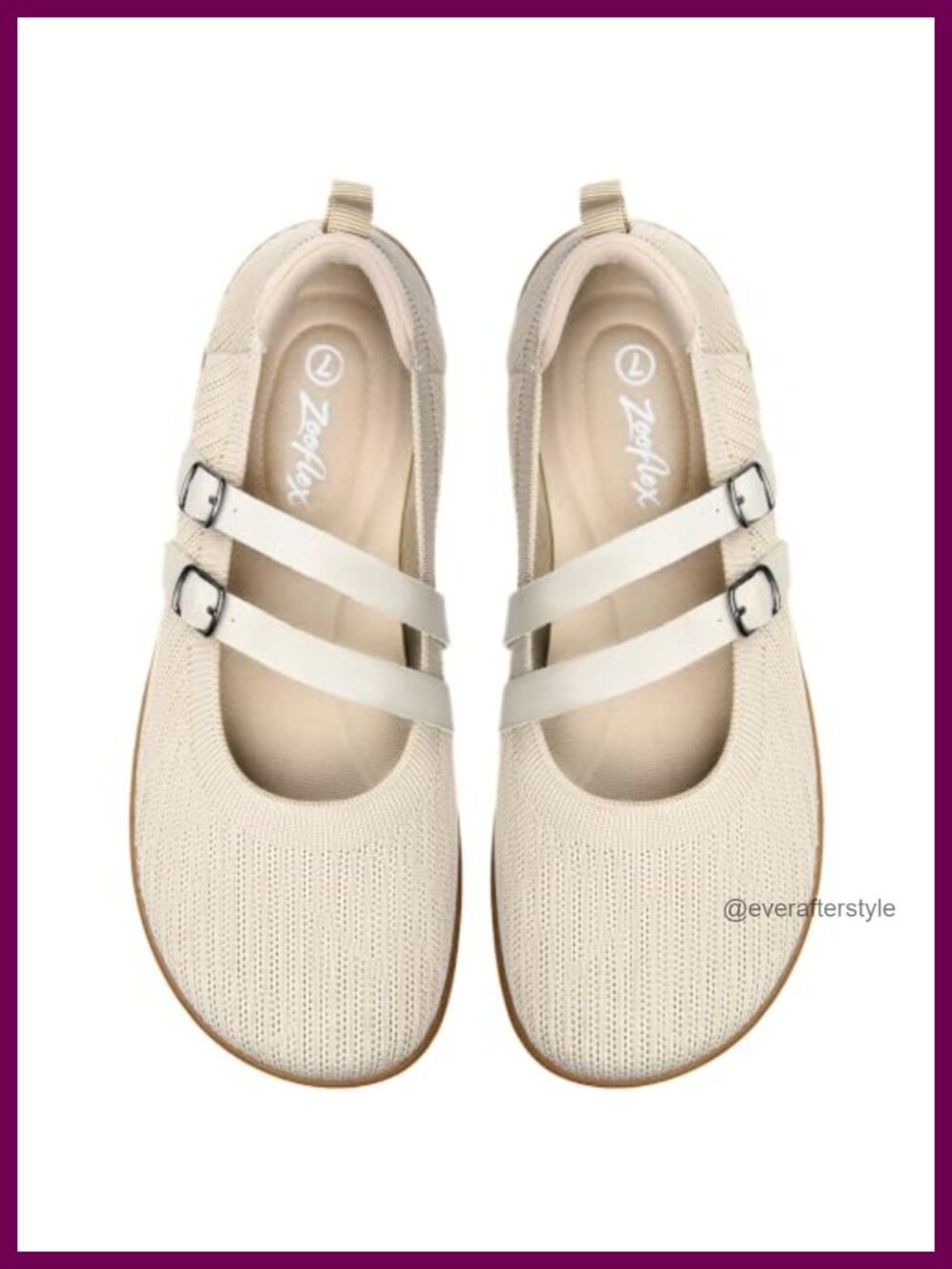 Wide Toe Box Barefoot Mary Jane Flats Womens Knit Ballet Shoes